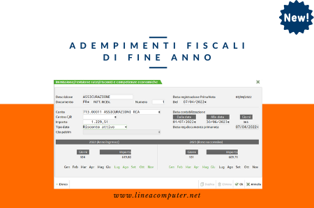 Mexal - Adempimenti fiscali di fine anno (ratei e risconti, cespiti, beni in leasing)